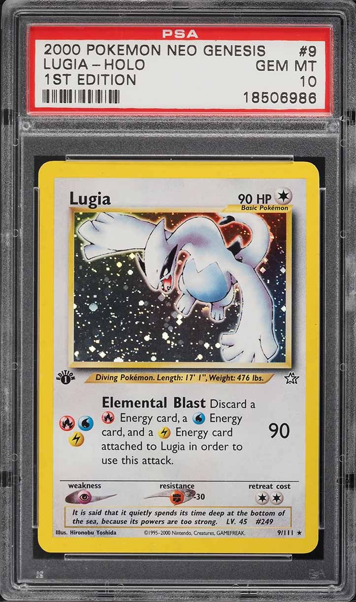 2000 Pokemon Neo Genesis #9 Lugia-Holo 1st Edition PSA 10